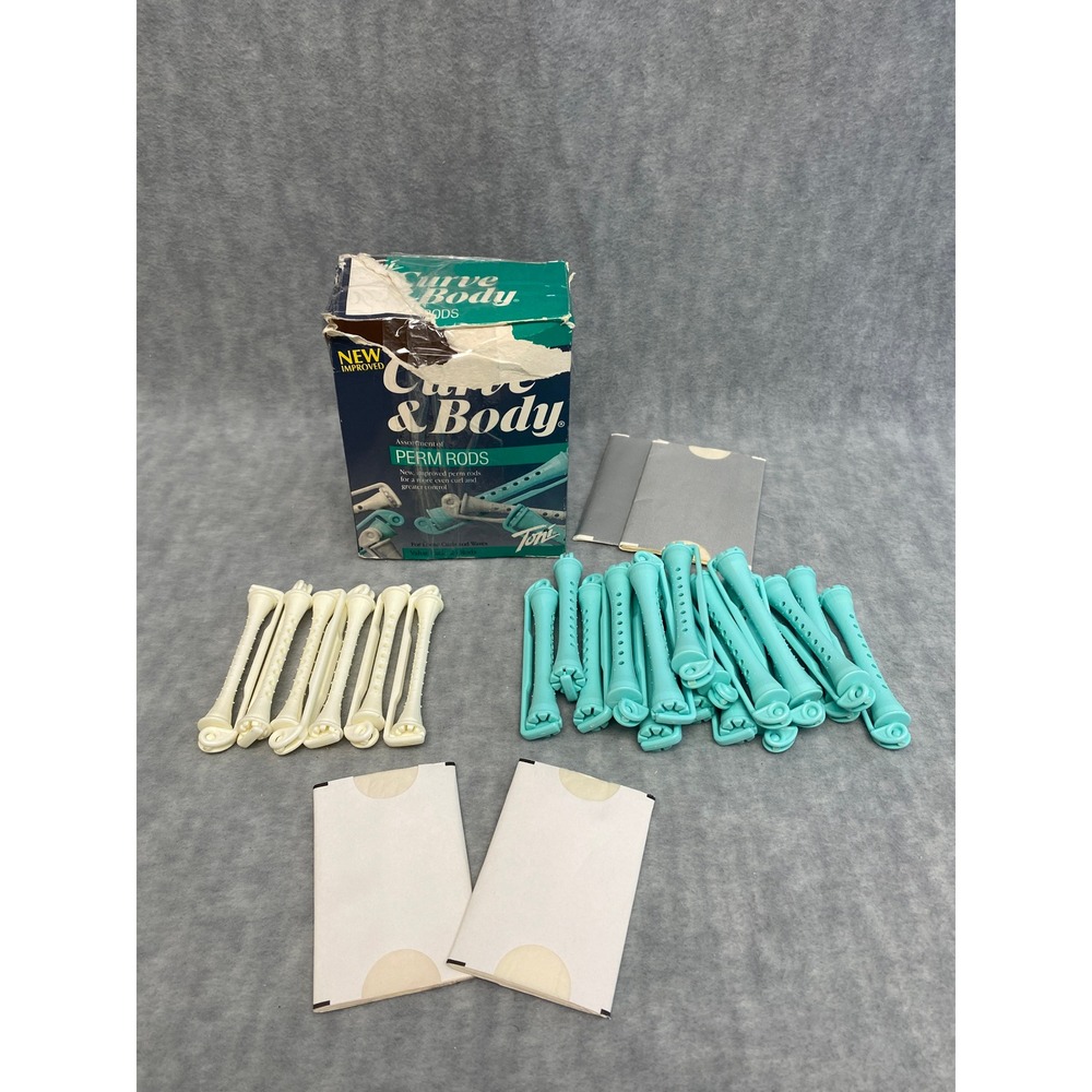 Vintage Toni Curve‎ & Body Perm Rods Assortment Set 24 Total Hair Curlers